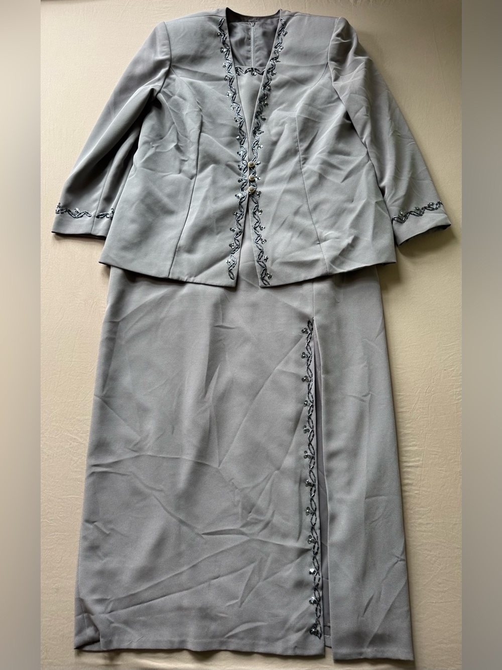 Vintage Obsessions Couture Formal Dress Suit Set